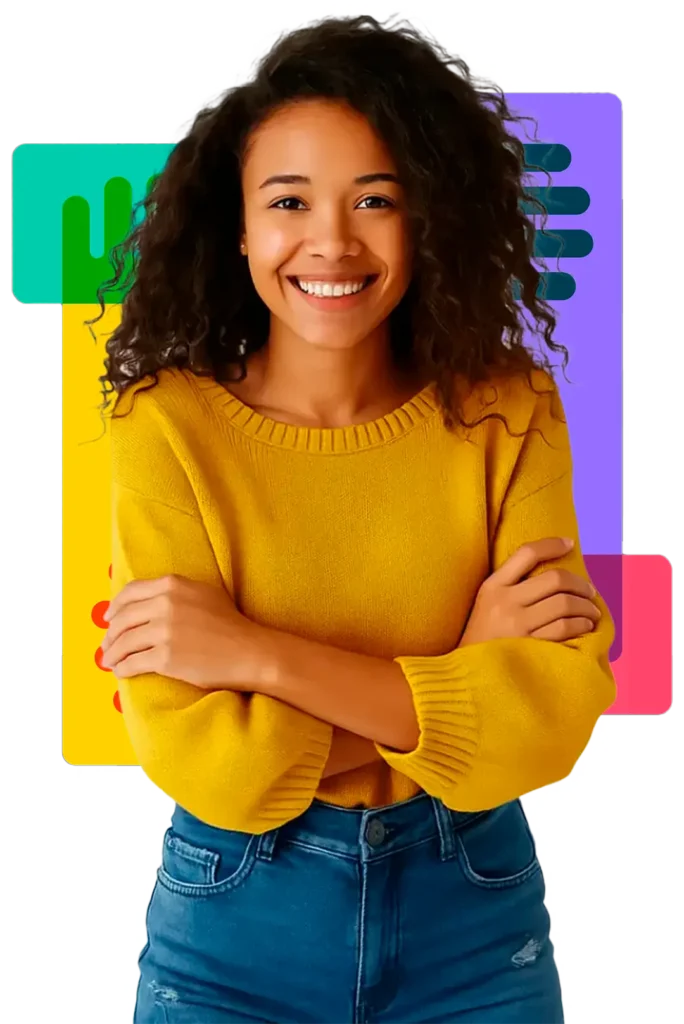 moça sorrindo